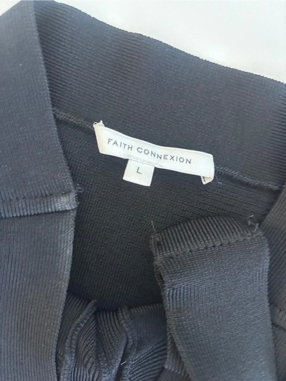 Faith Connexion Ribbed Bandage Halter Dress
